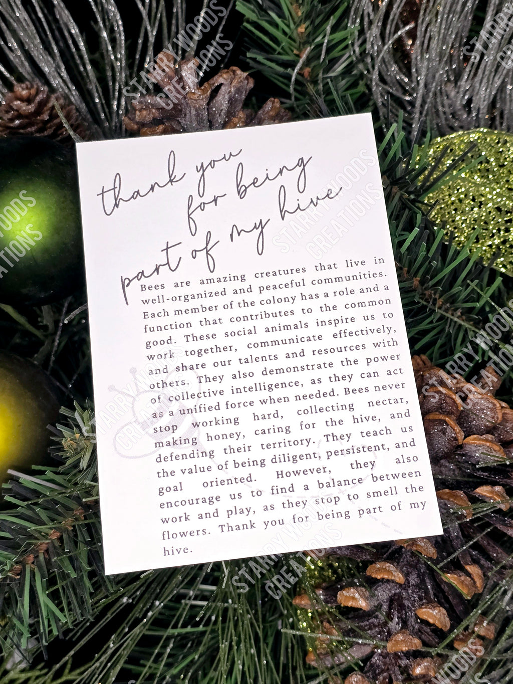 Bee Story Ornament