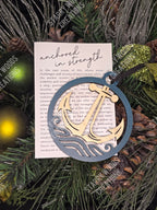 Anchored in Strength Ornament