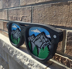 Layered Hiking Glasses Sign