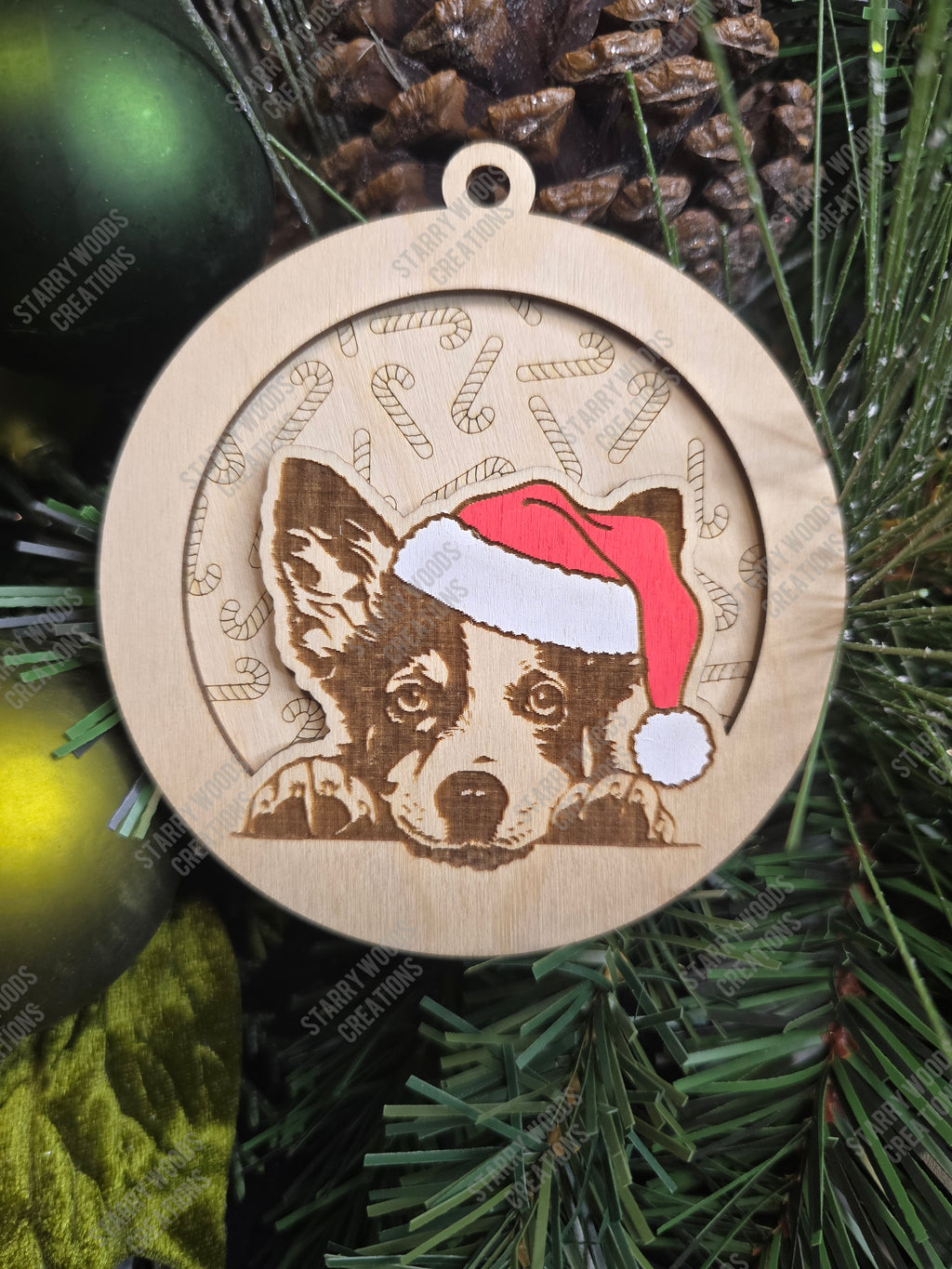 Peeking Dog Ornaments