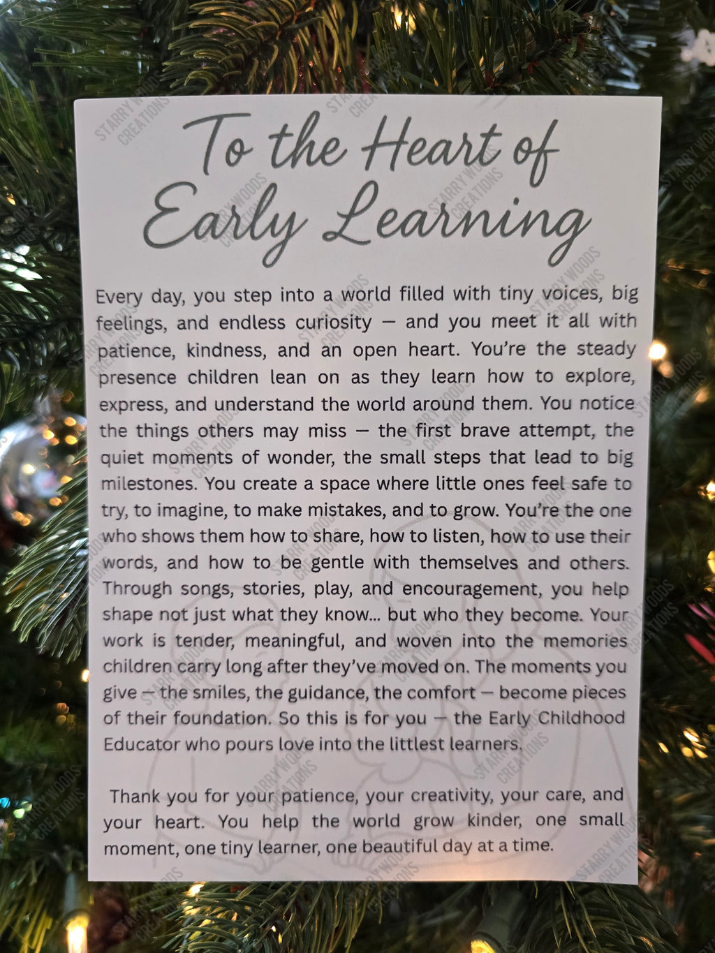 Early Childhood Educator Ornament