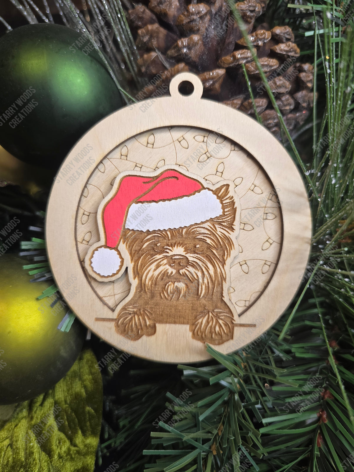Peeking Dog Ornaments