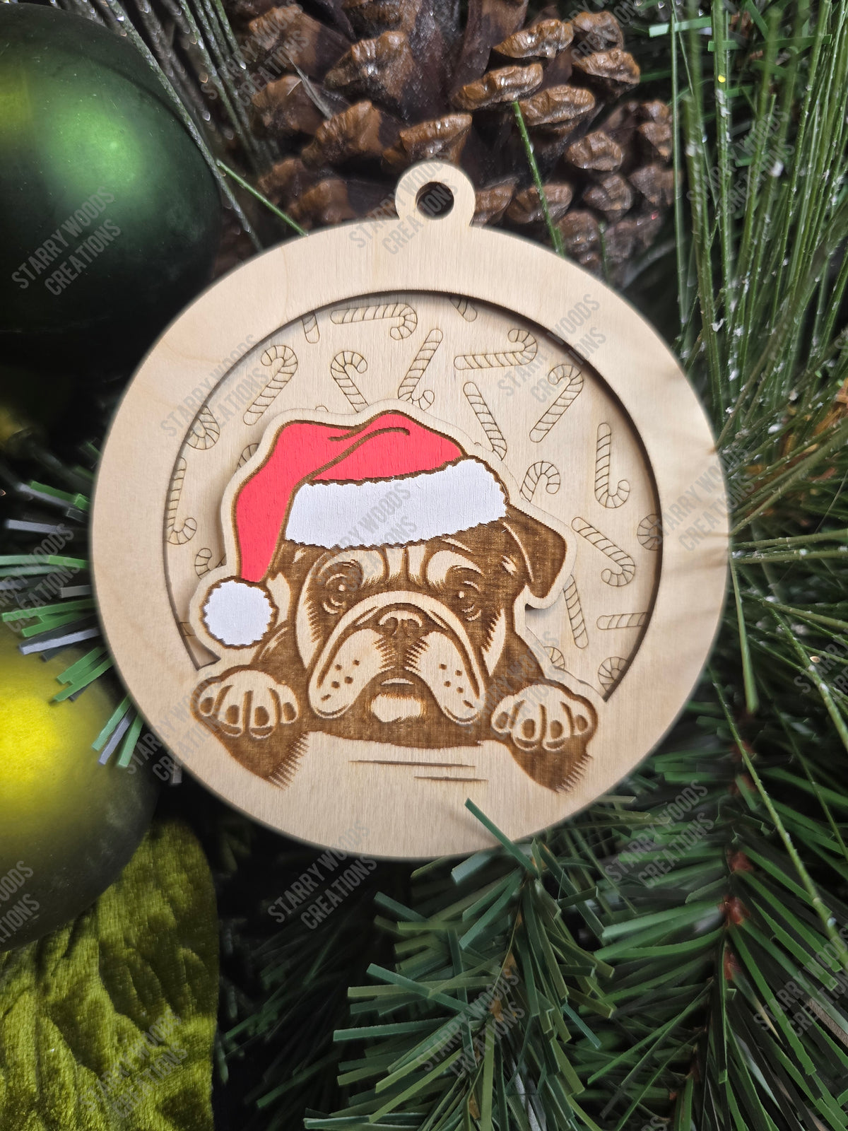 Peeking Dog Ornaments