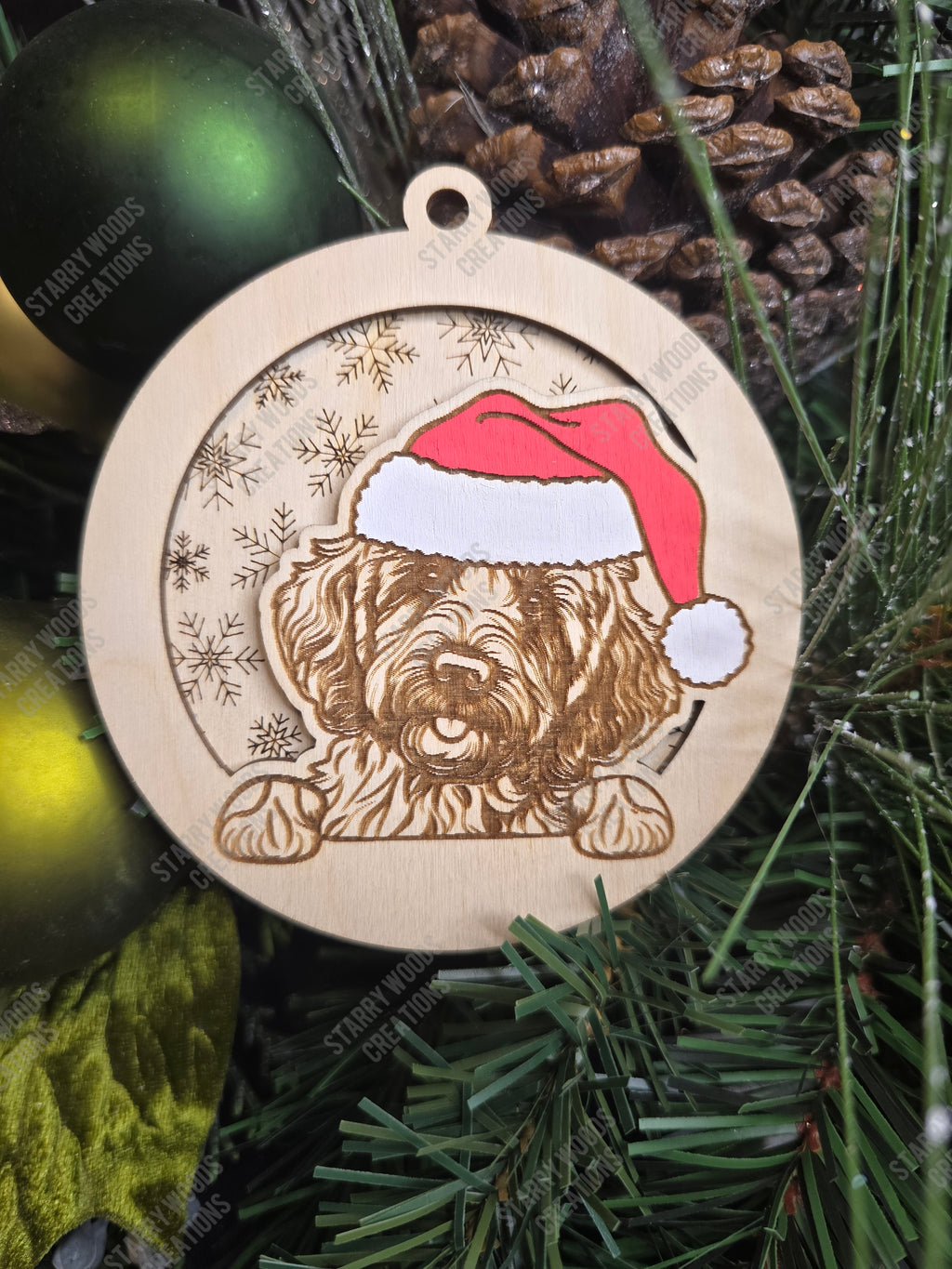 Peeking Dog Ornaments